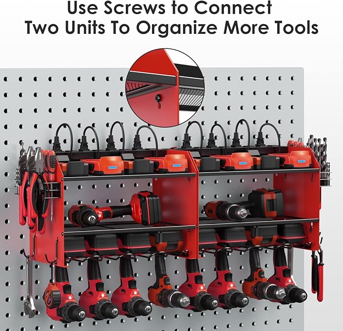 CCCEI Modular Power Tool Organizer Wall Mount Charging Station, Garage Drill - Image 7