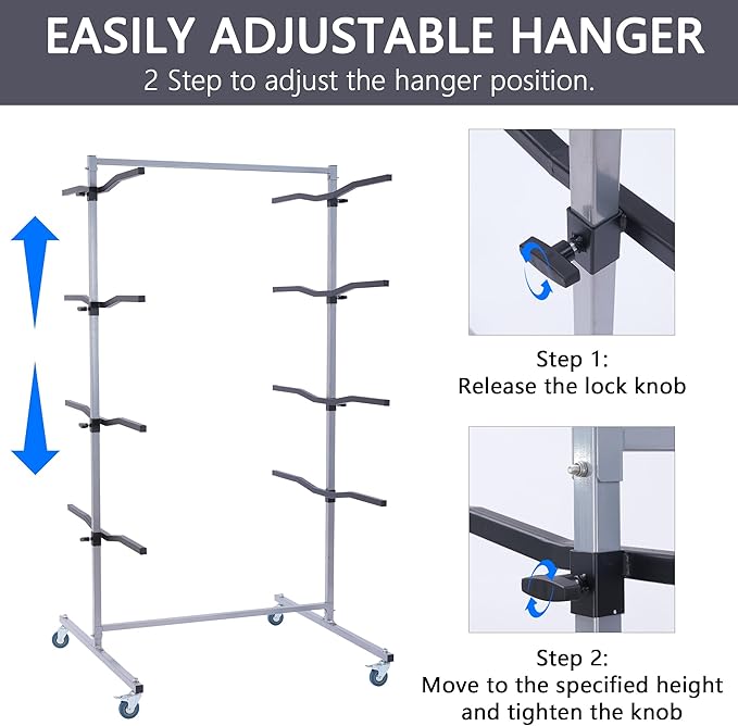 Mobile Bumper Storage Rack, Double-Sided Bumper Stand - Image 3