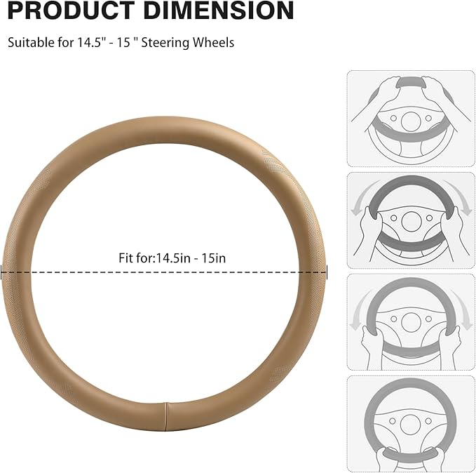 【2025 Model】 High-Grade Real Cowhide Steering Wheel Cover - Image 6