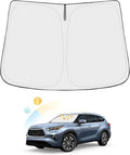 Windshield Sun Shade for Toyota Highlander 2020-2025 2026 Accessories Thicken by Canvcle