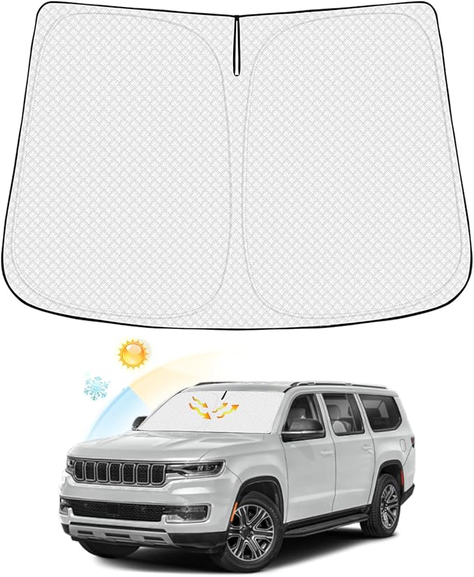 Windshield Sun Shade for Jeep Wagoneer Accessories 2022-2026 Thicken 6-Layer by Canvcle
