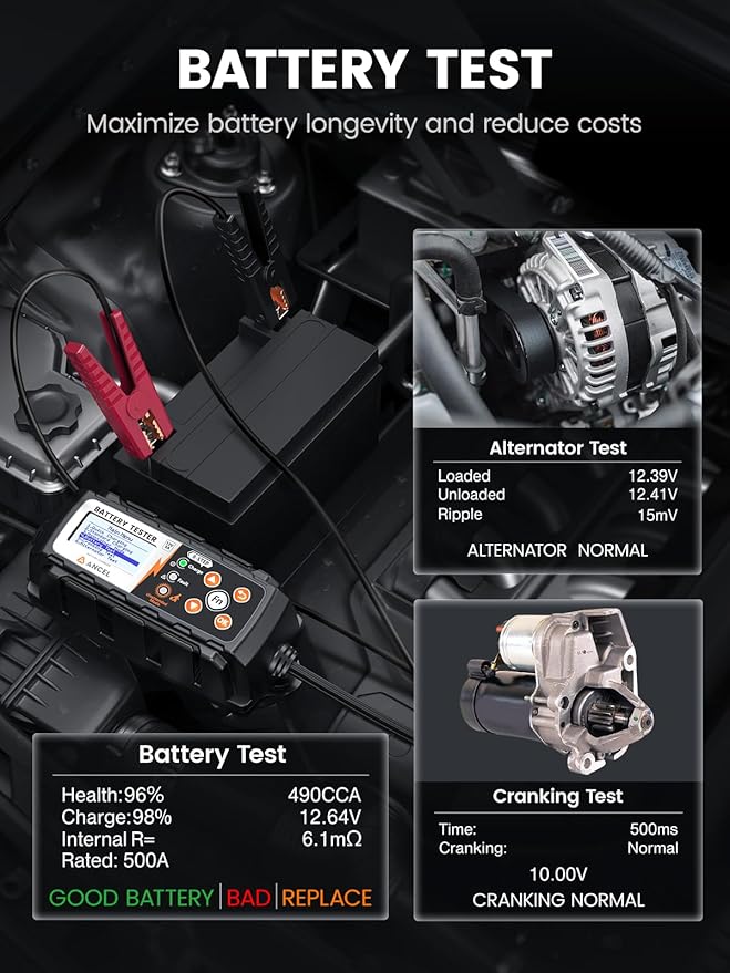 ANCEL BT521 3-in-1 Car Battery Charger, Tester and Maintainer - Image 4