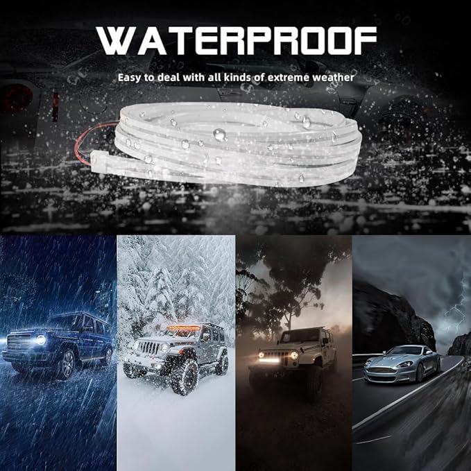Car LED Strip Light For Trunk, 79Inch IP67 Silicone Waterproof Neon Light Strip - Image 6