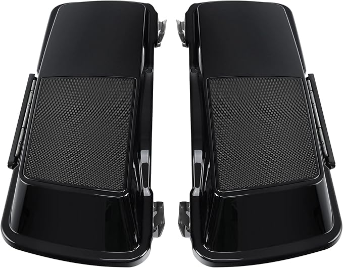 XFMT 5" Stretched Saddlebags Extended Saddle Bags W/ 6x9 Speaker Llids Black - Image 7