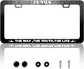 Jesus The Way The Truth The Life License Plate Frame Cross License Plate Frames by HOWKWAWY