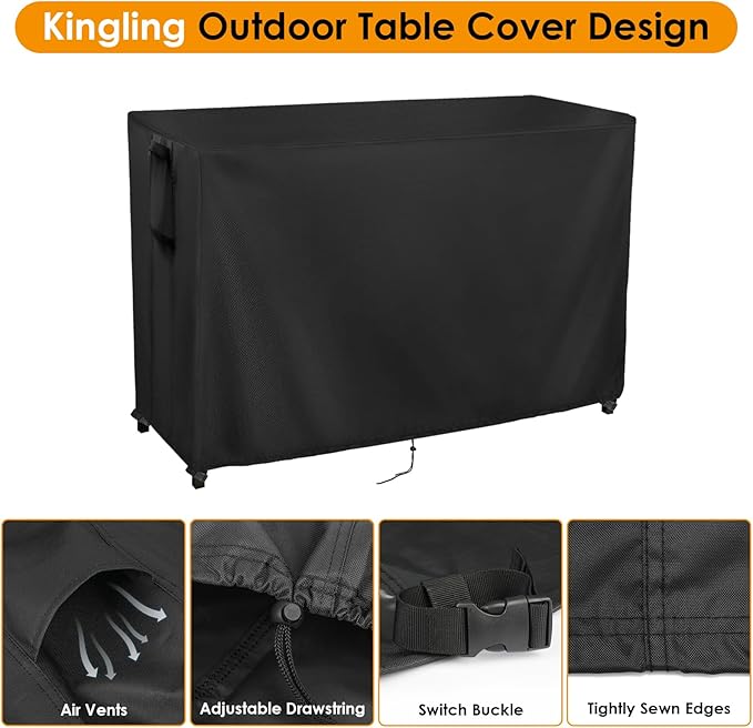 Kingling Outdoor Prep Table Covers, Waterproof Stainless Steel Table Cover - Image 2