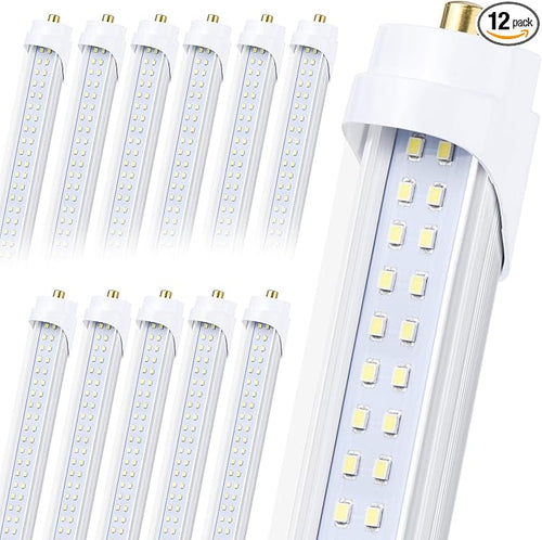 12-Pack, 8 Foot LED Bulbs, 100W 15000lm 6000K Cold White, Super Bright by DOUYIDOUBEST-LEDLIGHTING