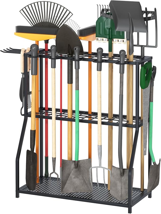 Organizer Yard Tool Storage Rack, Garden Organizer, Steel Yard Tool Racks To by EternalHome