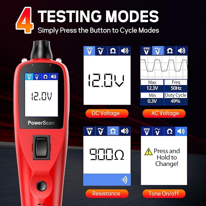 Autel PowerScan PS100 Automotive Circuit Tester, Power Circuit Probe Scan Tool - Image 3