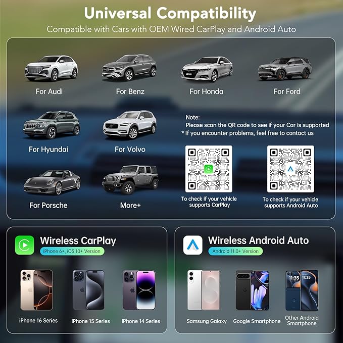 Wireless CarPlay Adapter for iPhone, 2025 Carplay Wireless Adapter for Apple & - Image 4