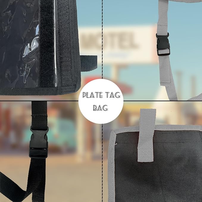 License Plate Holder with Hanging Strap, Test Drive Tag Bag, Dealer Plates - Image 3