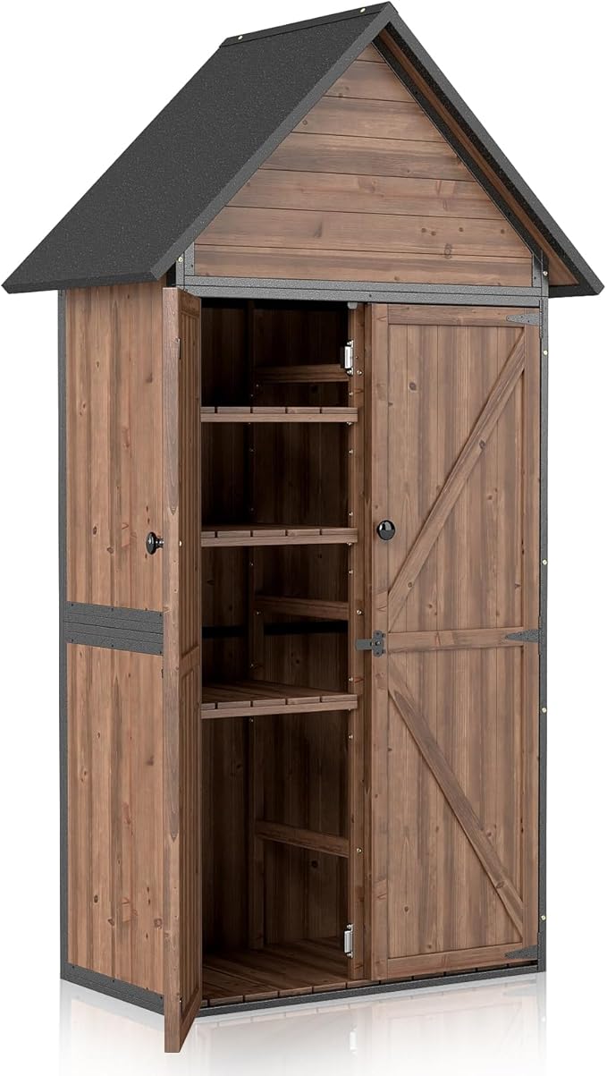 Outdoor Storage Shed with Waterproof Roof by Suumerpety