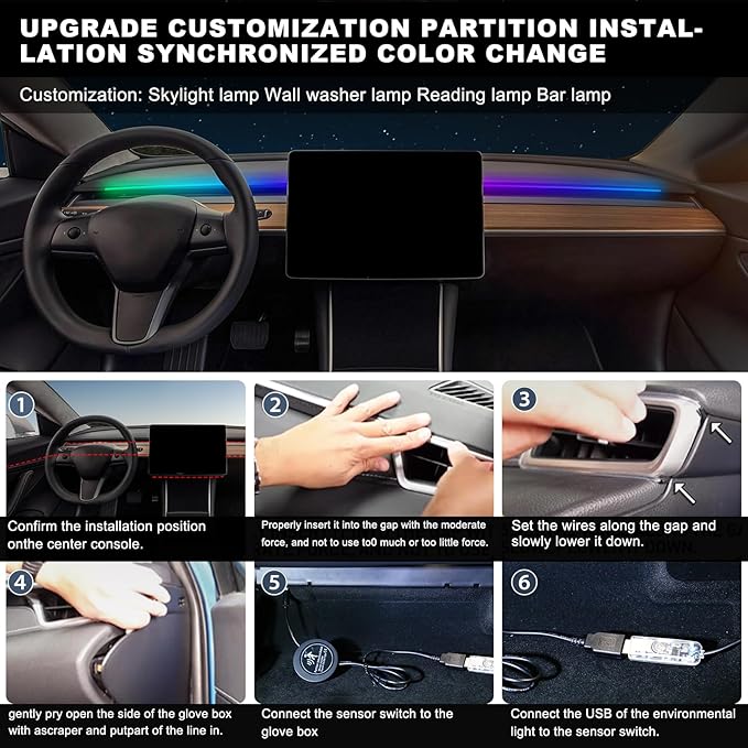 Dream+Color Acrylic Interior Car LED Strip Light - Image 7