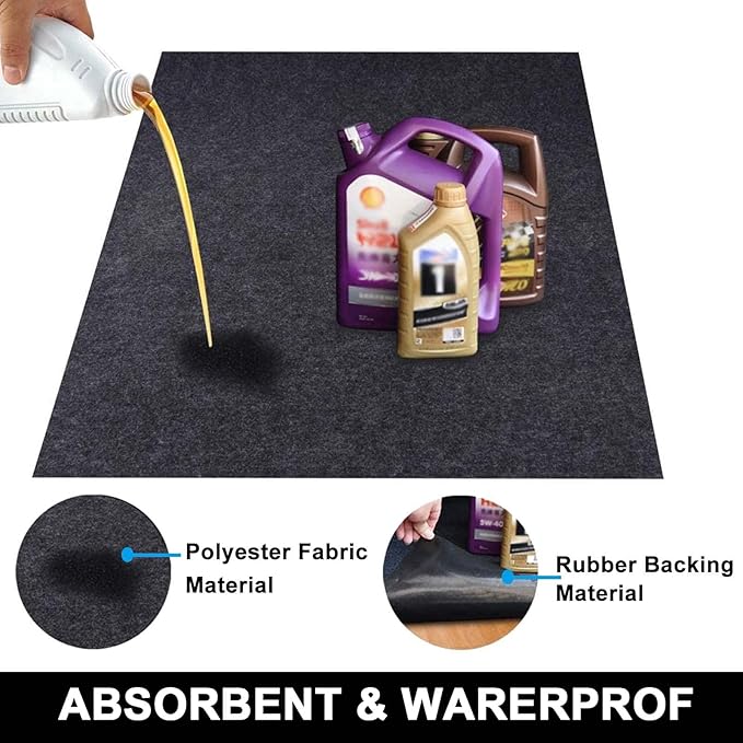 AiBOB Oil Spill Mat, 36 X 48 inches, Garage Floor Mat Under Car, Waterproof - Image 2
