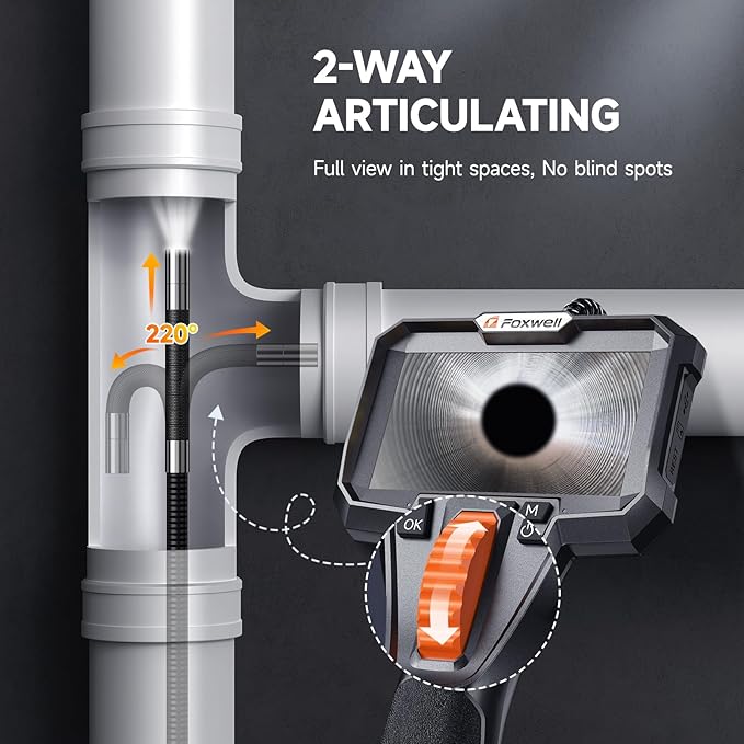 FOXWELL Y400 2-Way Articulating Borescope Camera - Image 3