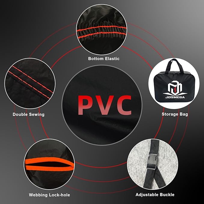Motorcycle Cover | Heavy Duty PVC | Soft Inner Cotton | Waterproof Outdoor | - Image 5