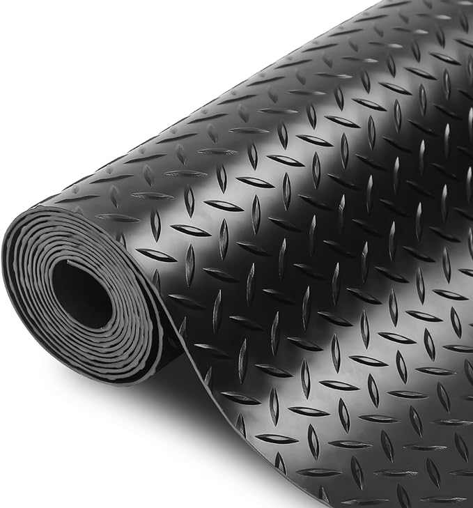 SEAL 4 x 6 Ft Premium Garage Floor Mat, Solid 2.8mm Thickened Black Commercial by SEAL