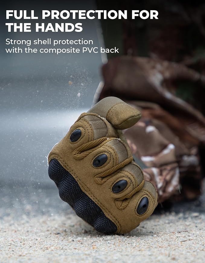 KEMIMOTO Tactical Gloves for Men, Touchscreen Motorcycle Gloves - Image 3