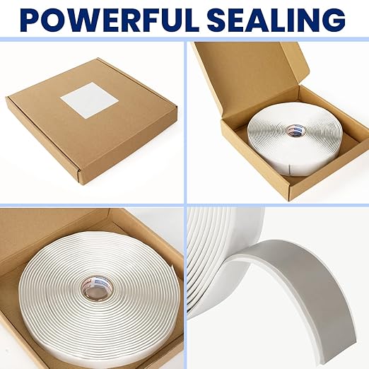 ADHES Premium Butyl Sealant Tape 3/4" x 30 'x 1/8" Gray Butyl Rubber Sealant - Image 7