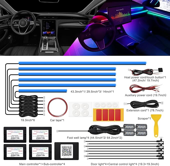 Acrylic Interior Car LED Strip Light - Image 2