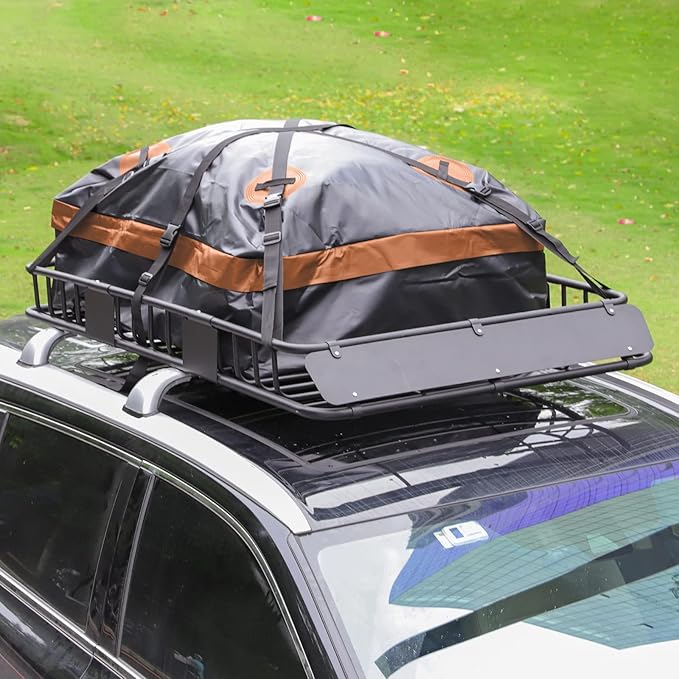 WEIZE Roof Rack Carrier Basket Universal Rooftop 54" x 34" x 6" + Waterproof Bag - Image 6