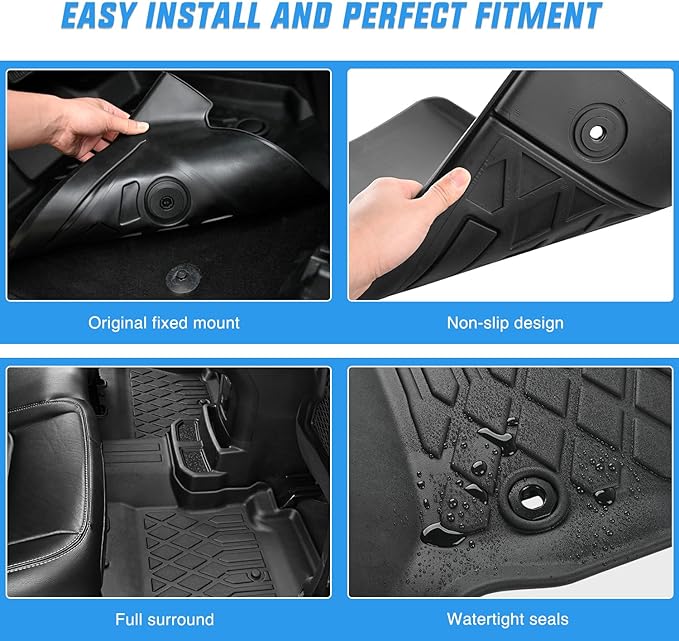 Nilight Floor Mats for Hyundai Santa Cruz 2022 2023 2024 2025 All Weather - Image 4