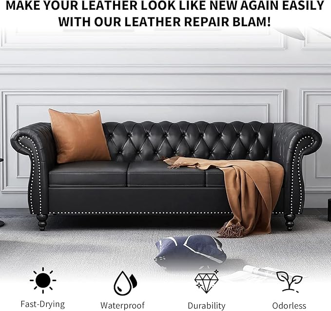 Black Leather Recoloring Balm, Leather Couch Scratch/Stain Remover, Leather - Image 7