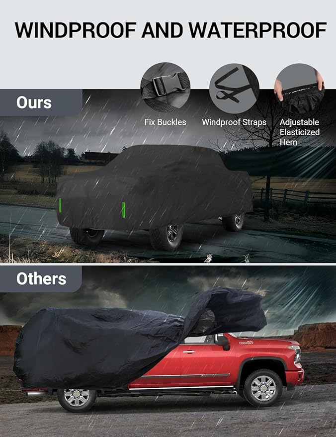 Proadsy Car Cover for Rivian R1T 2025 2024 2023 2022 Windproof All Weather - Image 5