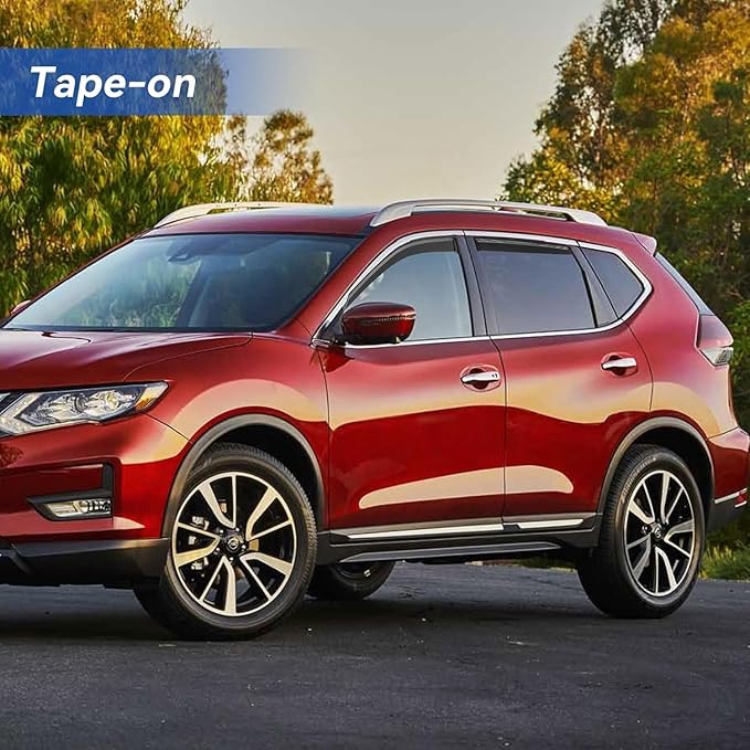 Window Visors Rain Guards for Nissan Rogue S SV SL 2014-2020, Out-Channel - Image 3