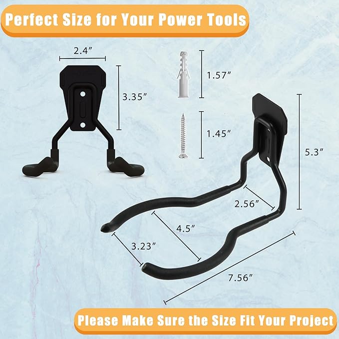 Power Tool Hanger, Garage Wall Hooks, Utility Hooks - Image 2