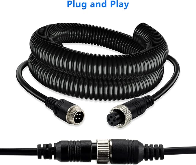 4 Pin Camera Cable with Corrugation Tube Cover, Car 4Pin Aviation Video - Image 6