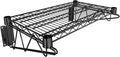 14" x 24" Black Epoxy Wire Wall Mount Shelf by Krollen+Industrial