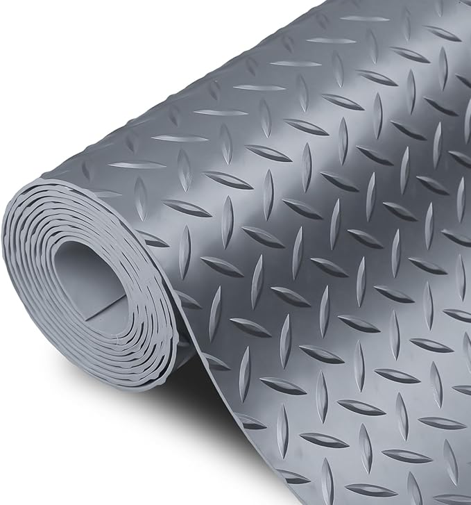 SEAL 6 x 10 Ft Premium Garage Floor Mat, Solid 2.8mm Thick Gray Commercial by SEAL