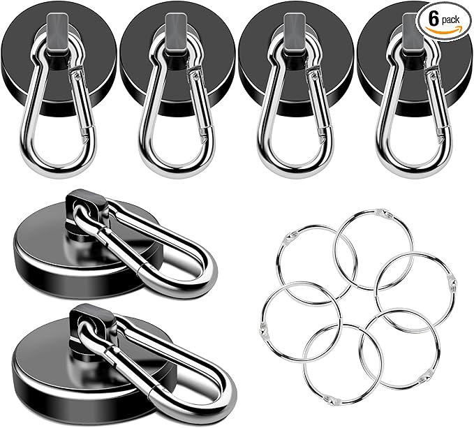 MIKEDE Strong Magnetic Hooks Heavy Duty, 110LB+ Swivel Neodymium Magnets by MIKEDE