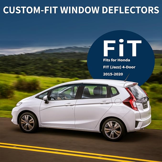 4PCS Rain Guards Window Visors Fits - Image 2
