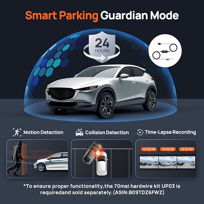 70mai 4K Dash Cam Front and Rear - Image 6