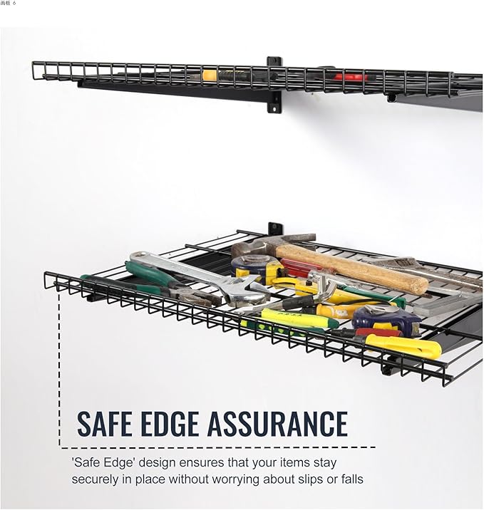2 Pack Garage Wall Mounted Shelf, 23.6" x 11.4" Heavy Duty Wall Storage Shelves - Image 5