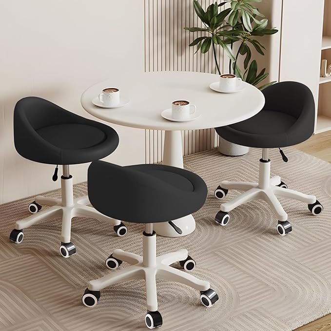 Rolling Stool Set of 3 Rolling Hydraulic Salon Stool by Walktory