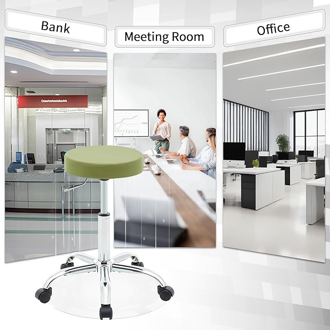 Office Drafting Chair, Adjustable Drafting Stool on Wheels 19.5’’-26.6’’ - Image 6