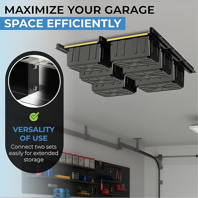 Heavy Duty Adjustable Ceiling Mount Garage Shelving - Image 4