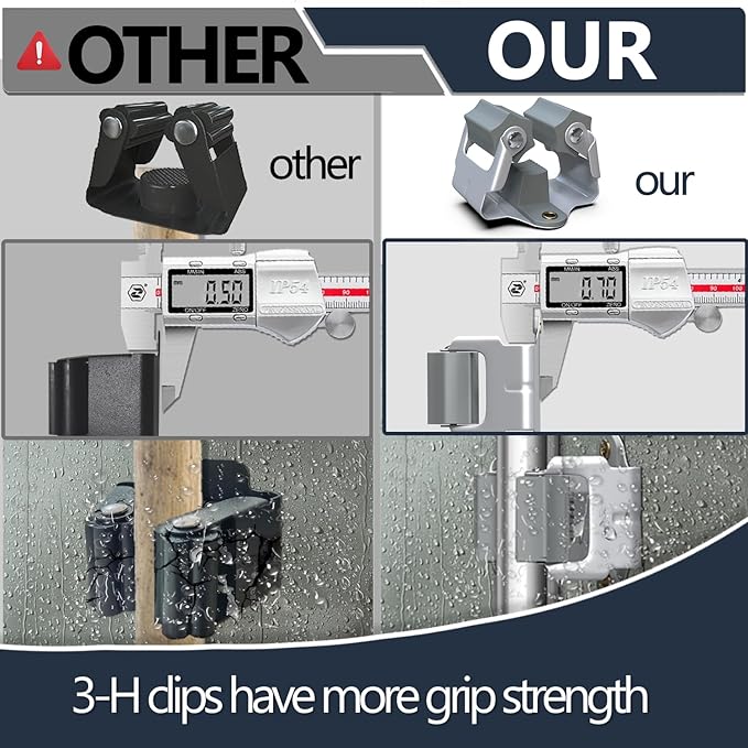 3-H 12 Pack Mop and Broom Holder Big Size Hanging 1 KG Extra, Broom Hanger Wall - Image 2