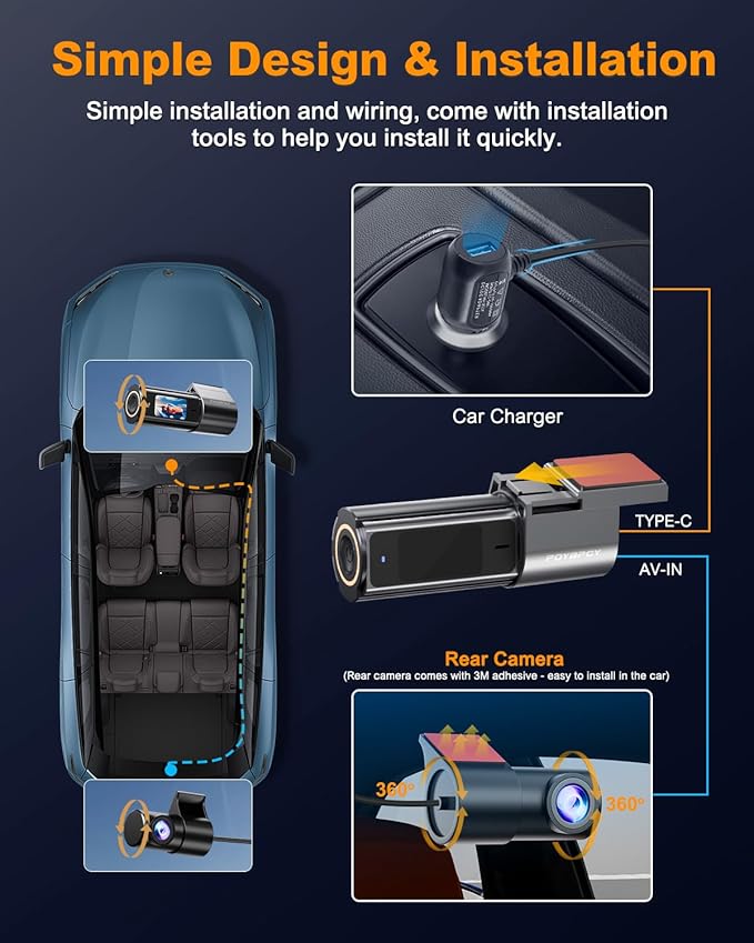 Dash Cam Front and Rear 4K, Built-in 5GHz WiFi - Image 6