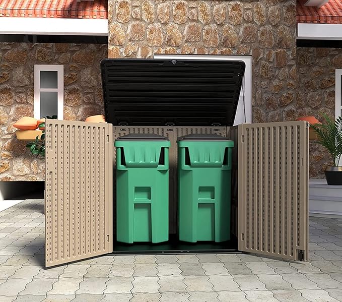 HOMSPARK Storage Shed Weather Resistance, Horizontal Storage Shed - Image 5