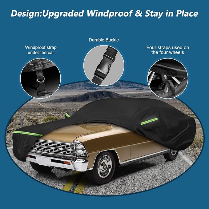 Waterproof Car Covers for Chevrolet II Nova/Nova SS 350/350 SC Sedan/Coupe - Image 3