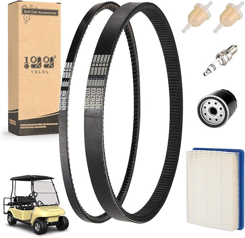 10L0L Golf Cart DS Tune Up Kit W/Clutch Drive Belt &Generator Belt fit by 10L0L