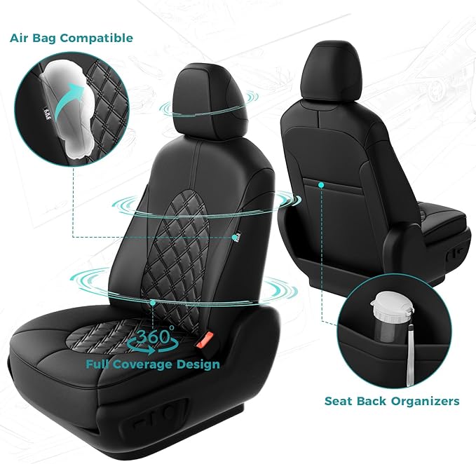 for Toyota Camry Seat Covers XLE XSE V6 2018 2019 2020 2021 2022 2023 2024 - Image 3