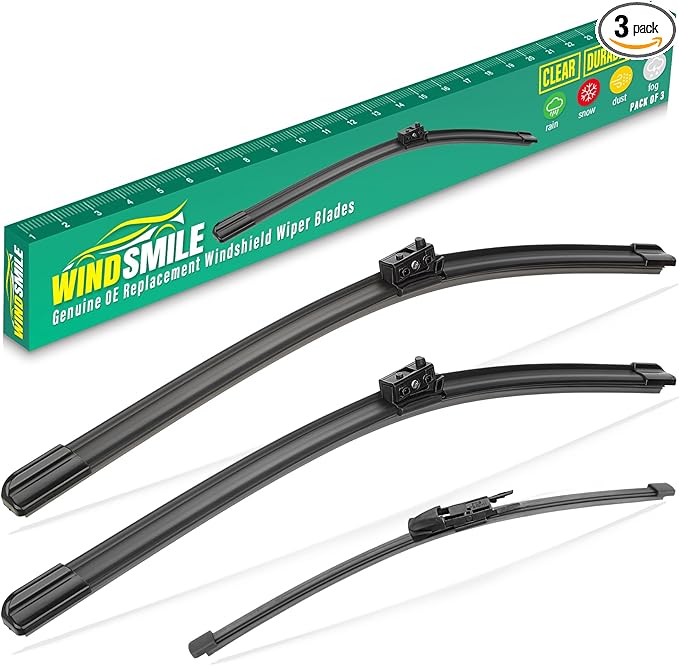24" 19" 12" Windshield Wiper Blades Replacement by WINDSMILE