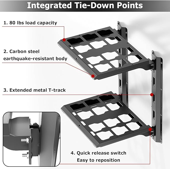 Upgraded Carbon Steel 2-Shelf Racking Kit, 48-22-8480 Compatible - Image 4