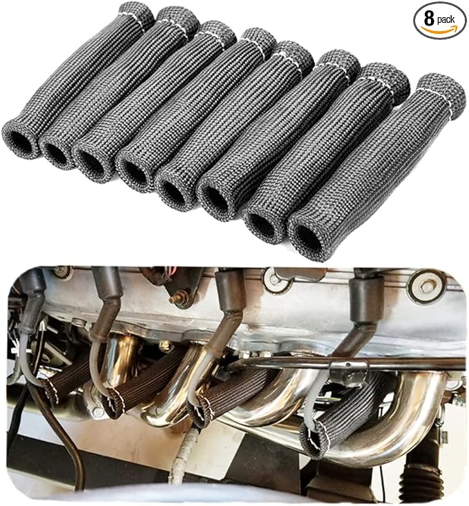 Spark Plug Wire Boots Thermal Protection Insulator Sleeve, 1200 Degree Heat by AutopartsPerfectlife