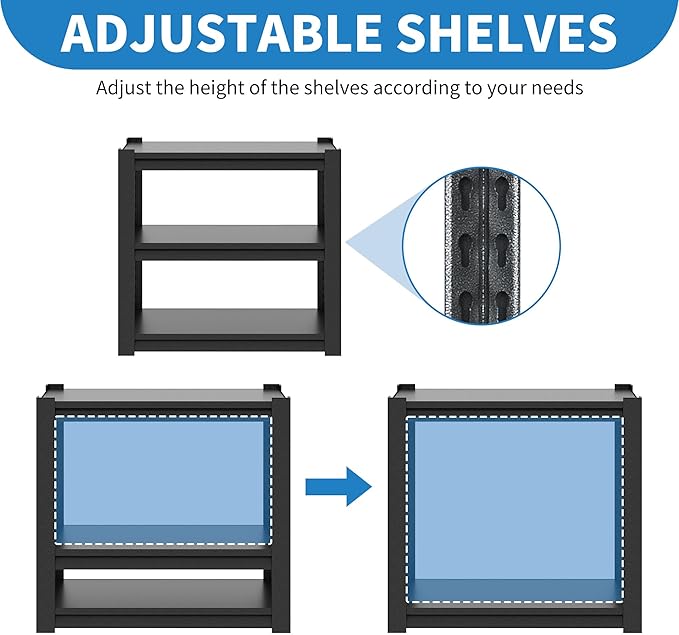 3 Tier Metal Shelving Unit, Aquarium Shelf System, Small Storage Organizer Racks - Image 6